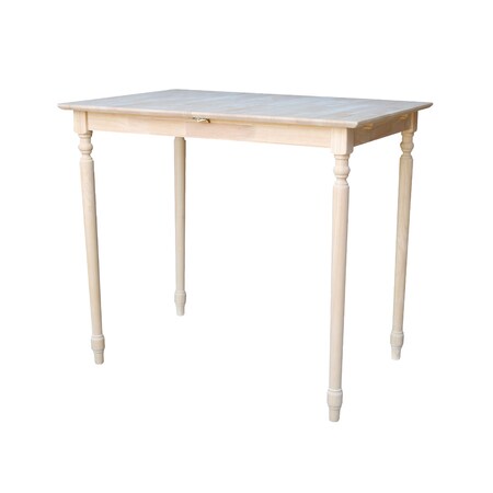 International Concepts Rectangle Table with Butterfly Extension, Unfinished, 32 in W, 48 in L, 42 in H, Wood, Unfinished K-T32X-342T